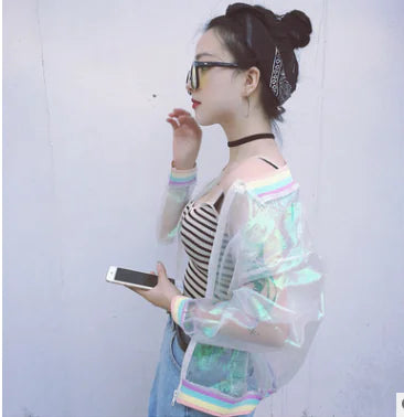 2018 Summer Rainbow Sheer Sun Protection Jacket
