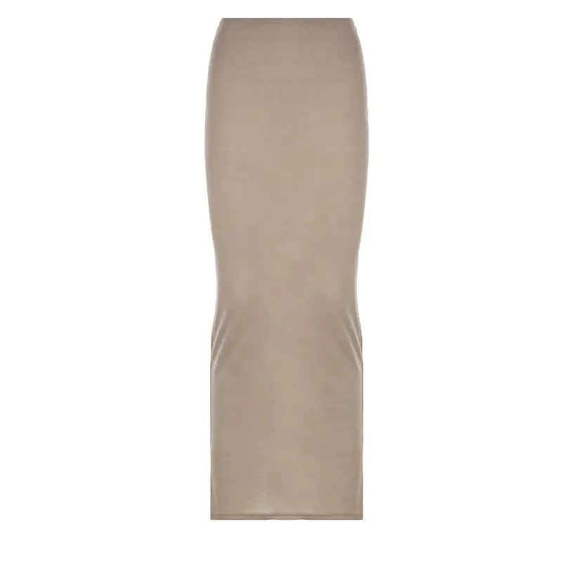 Versatile Solid Color Casual Slim Skirt