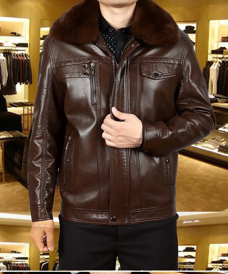 Men's PVC Leather Jacket