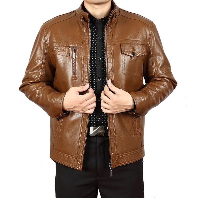 Men's PVC Leather Jacket