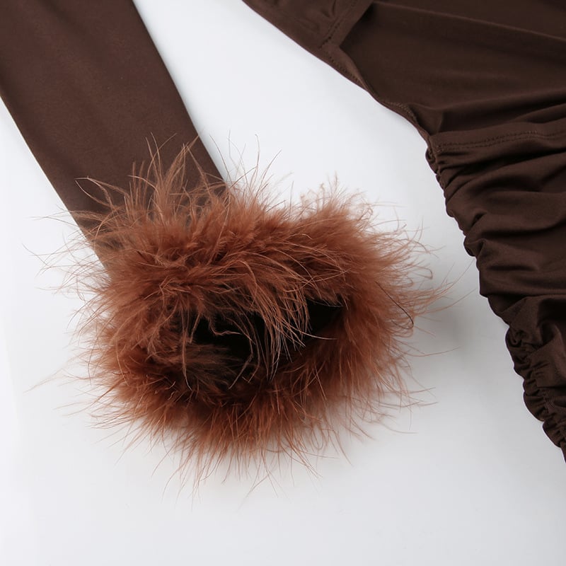 Irregular Hollow-Out Ruffle Hip Skirt Sophistication