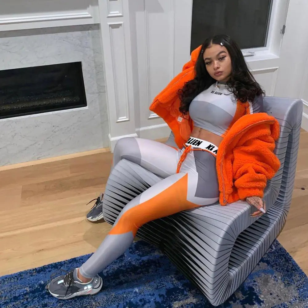 Long Sleeve Crop Top & Leggings Set