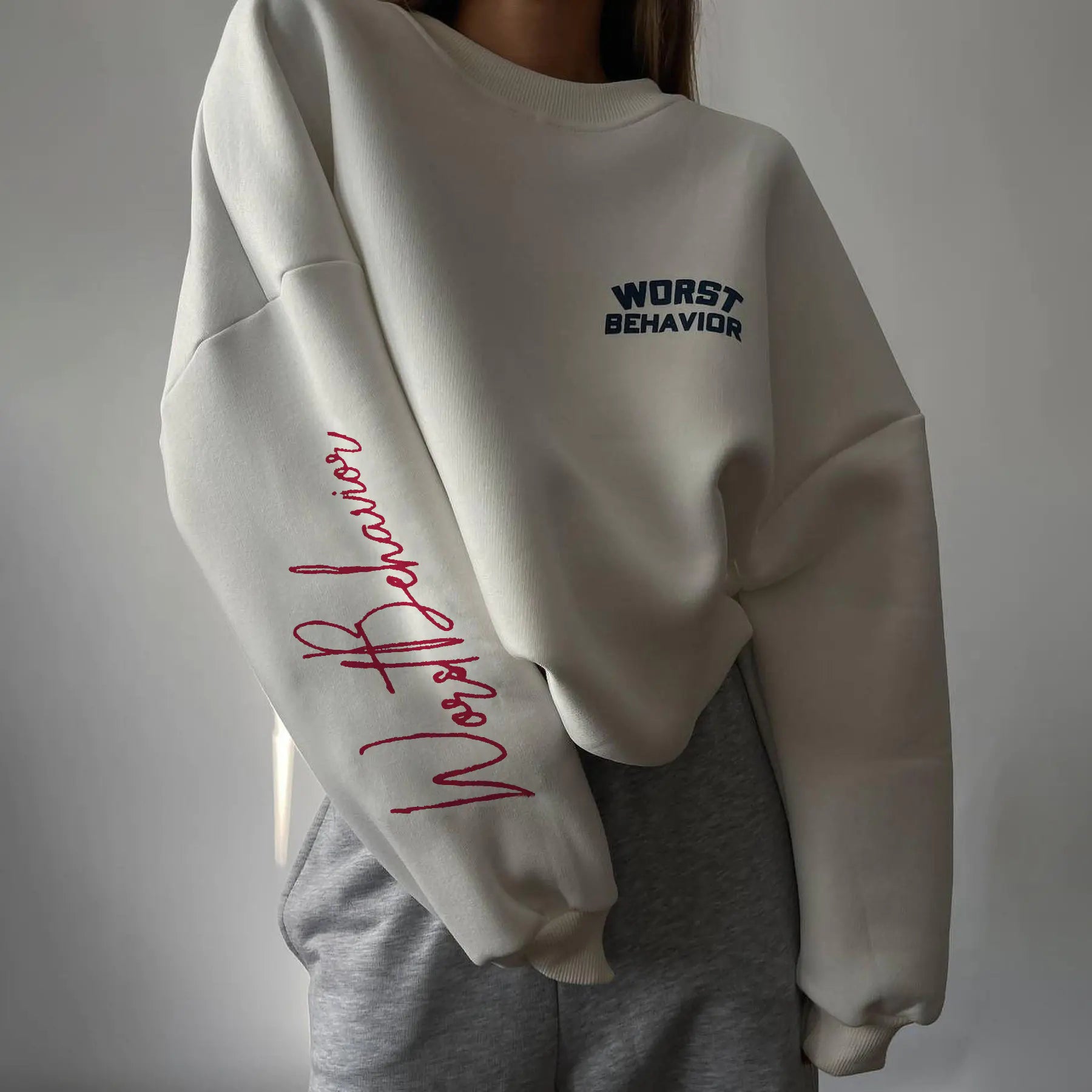 Japanese Women's Fashion Round Neck Sweater