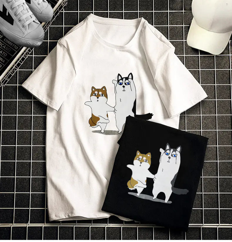 Customizable Cotton Dog Logo T-Shirt for Summer