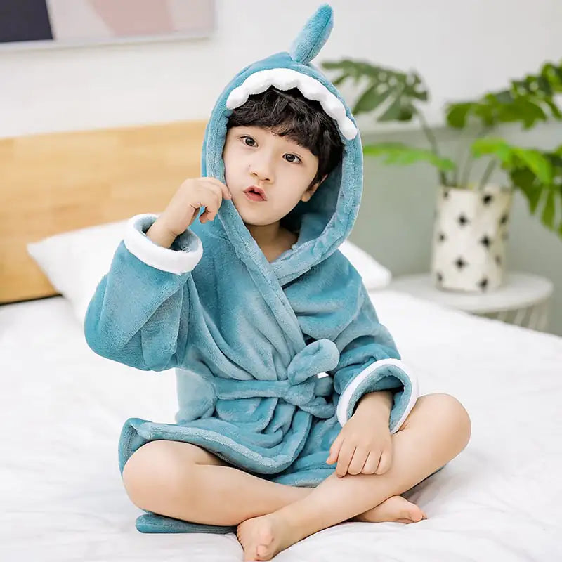 Flannel Baby Bathrobe and Pajamas Nightgown