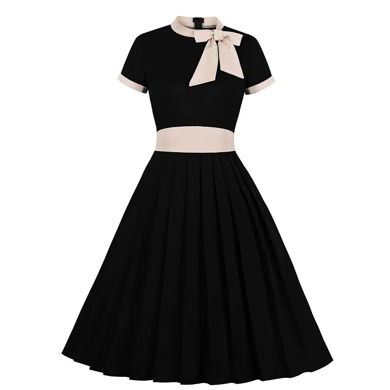 2020 Women's Plus Size Ruffled Bow Tie Dress