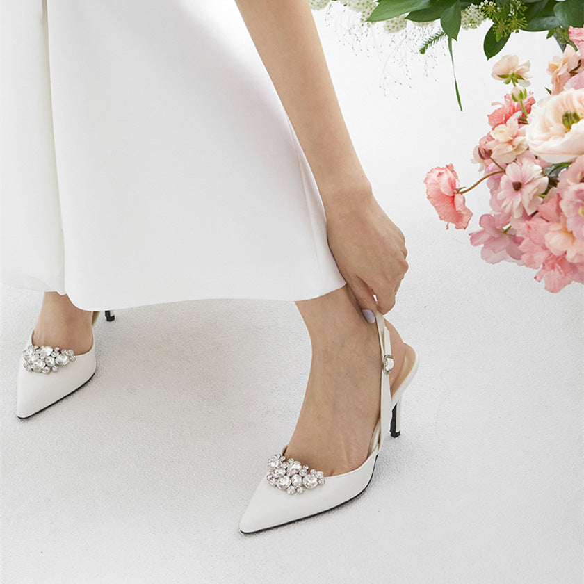 Baotou Stiletto Heel Pointed Toe