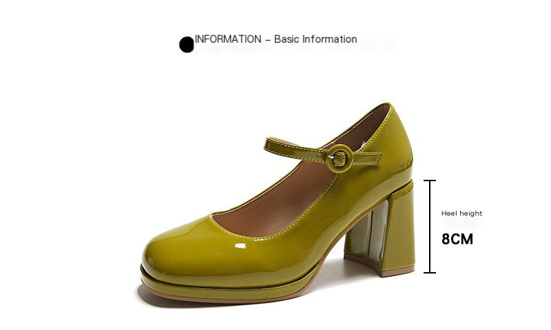 Cow Patent Leather High Heels