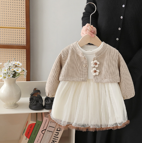 Spring Cotton Dot Pattern Princess Dress