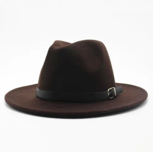 Jazz Hat, Wool Hat, Top Hat, Flat Brim Hat