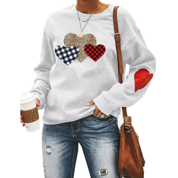 Leopard Print Round Neck Long Sleeve Top