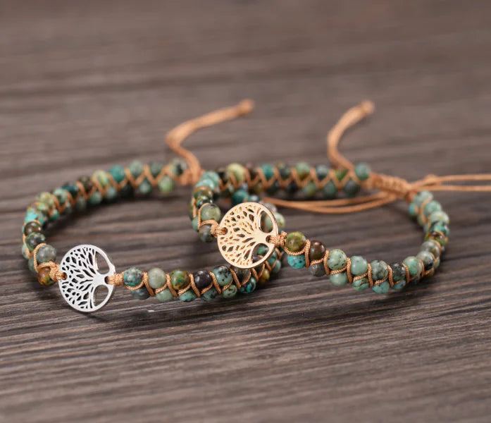 Tree of Life Woven Couple Bracelet