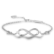 S925 Silver Bracelet with Eight-Character Design