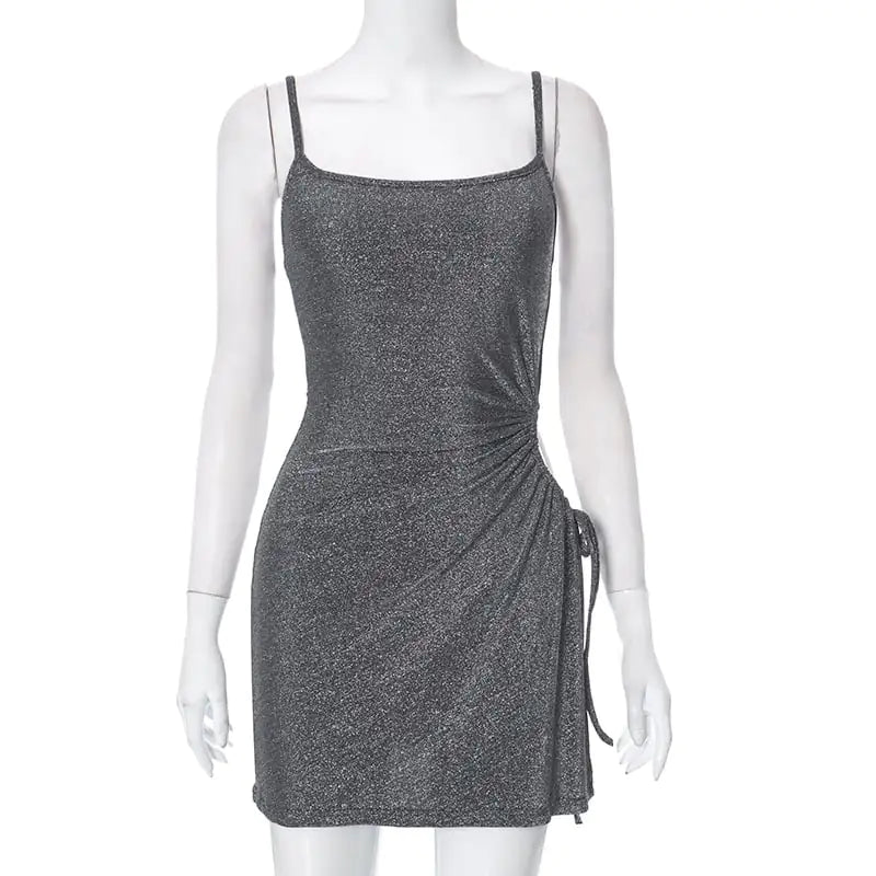 Women's Sleeveless Pleated Cutout Dress