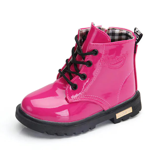 Waterproof PU Leather Winter Boots for Kids