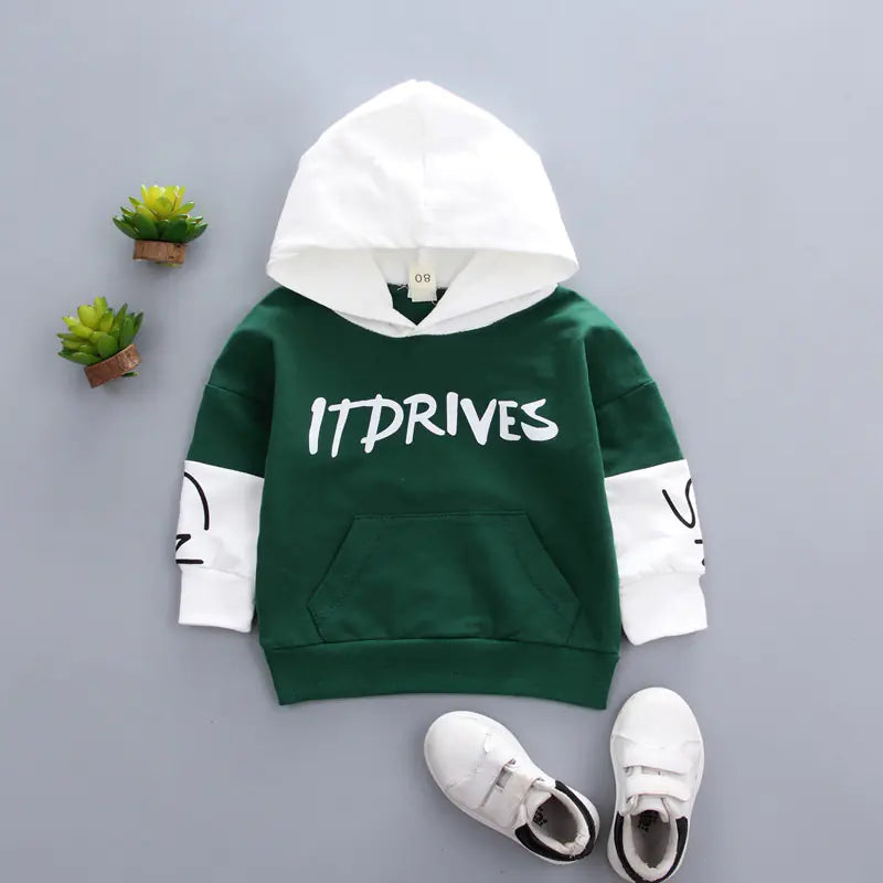 Color-blocking Letter Printed Casual Sweater