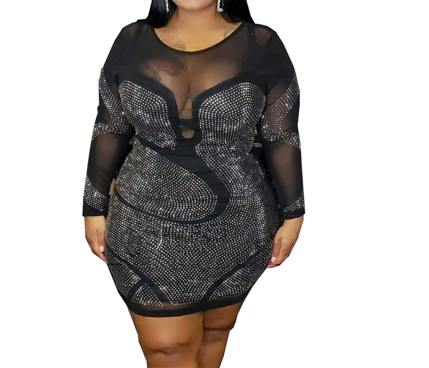 Starlit Curve Rhinestone Mini