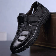 Retro Rome Style Genuine Leather Men's Sandals