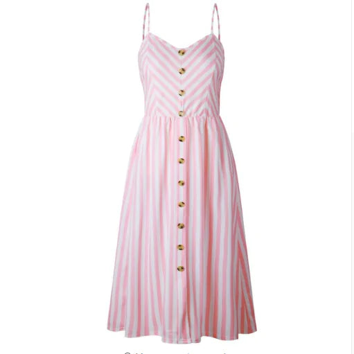 Sunflower Pineapple Print Backless Dress for Women