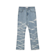 High Street Hip Hop Ripped Lightning Jeans