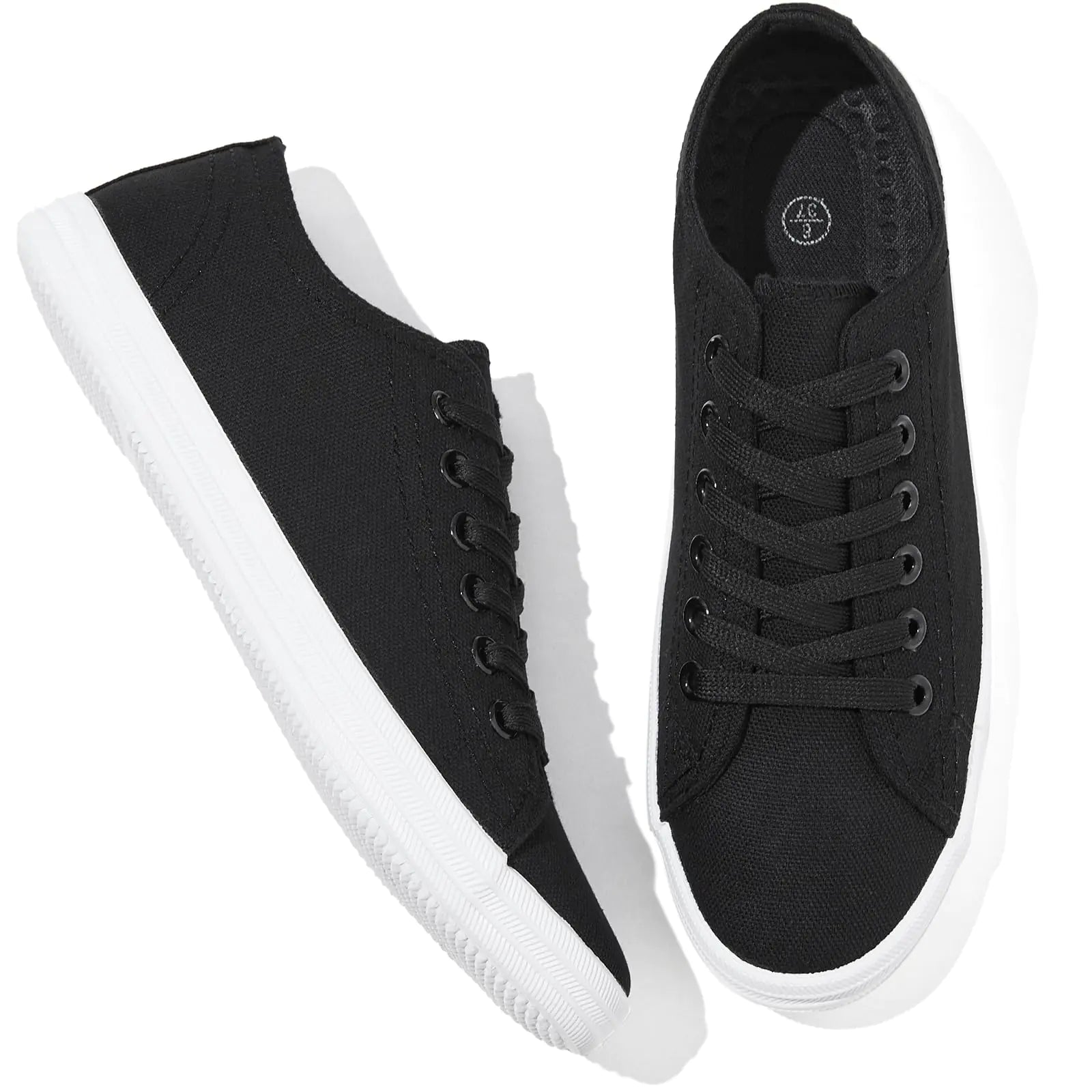 Adokoo Canvas Low-Top Lace-Up Sneakers