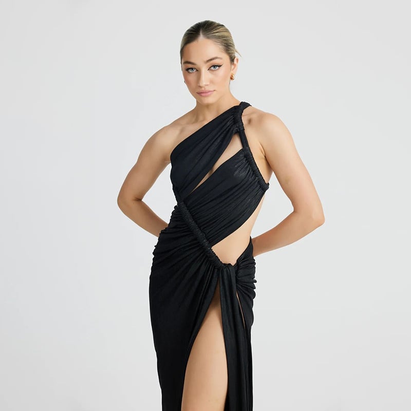 Women's Shoulder Sexy Cutout Slim Sheath Dress