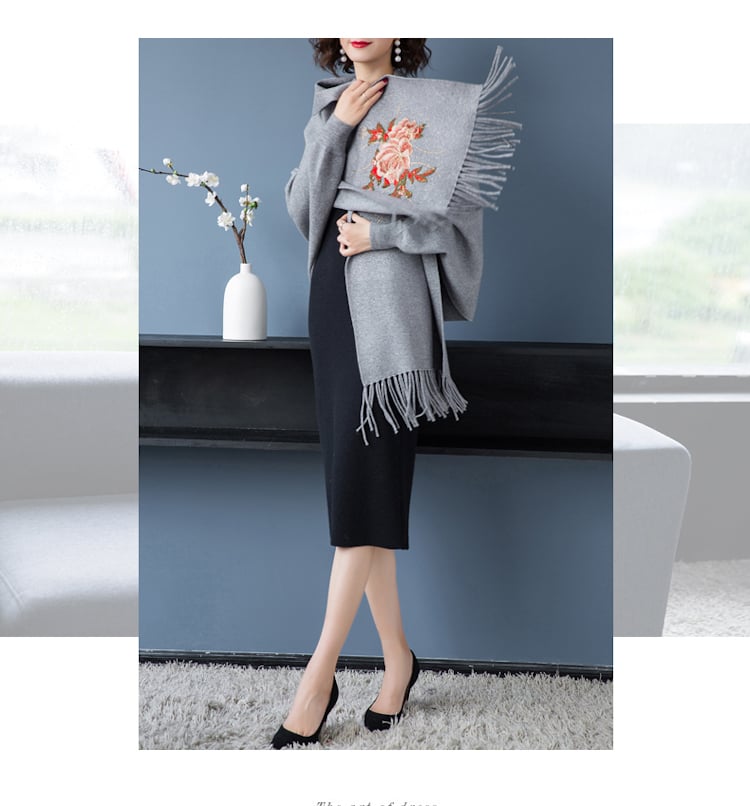 Embroidered Cape Luxury