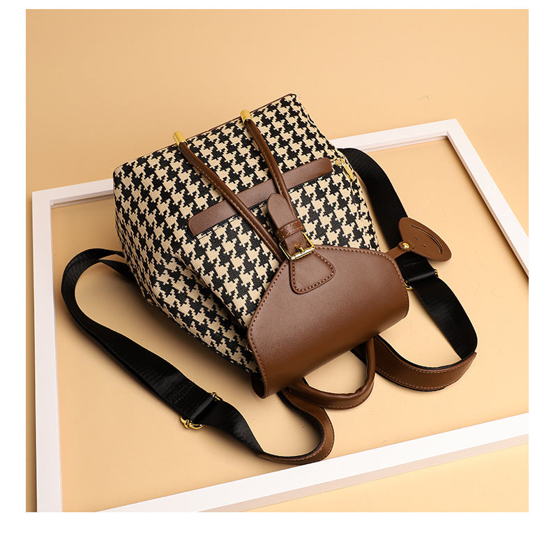 Pattern Cylindrical Travel Backpack
