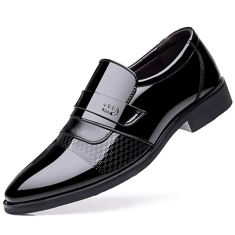Casual Men's Low-top Patent Leather Shoe Set