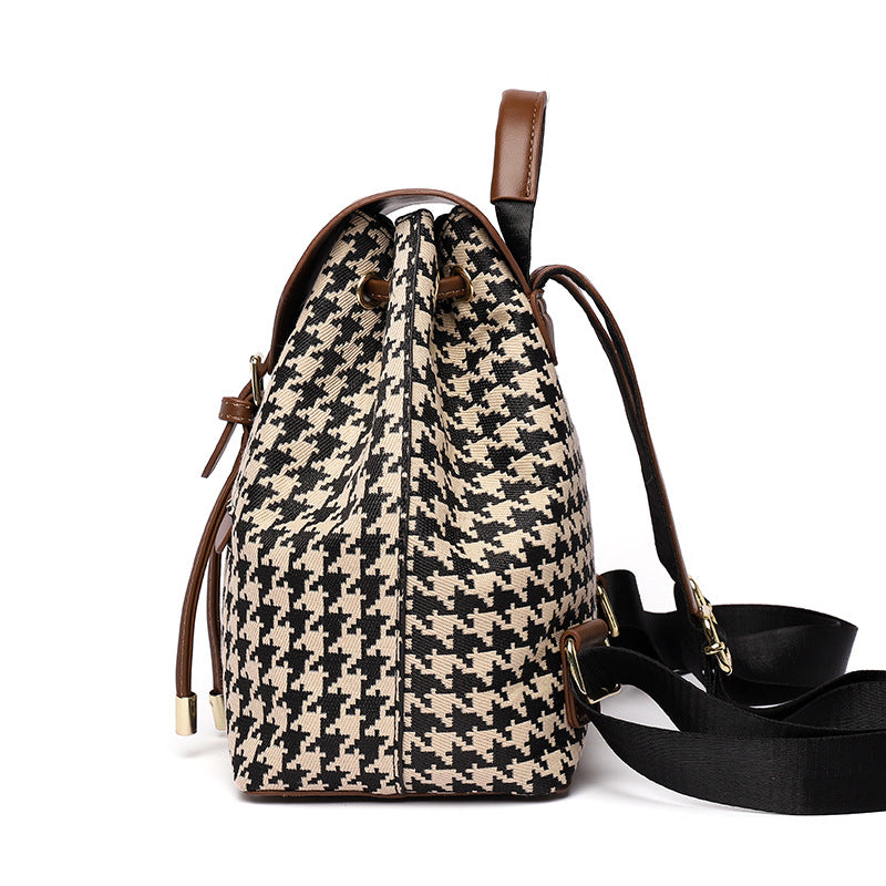 Pattern Cylindrical Travel Backpack
