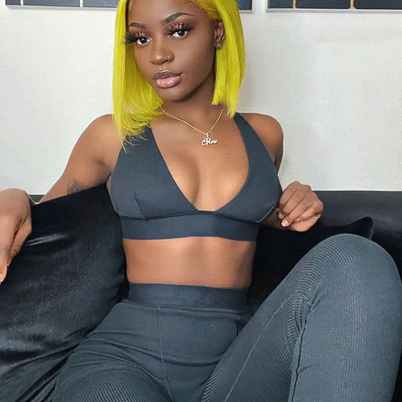 Summer Women's Sexy Deep V Sports Set (Ladies' Outfit)