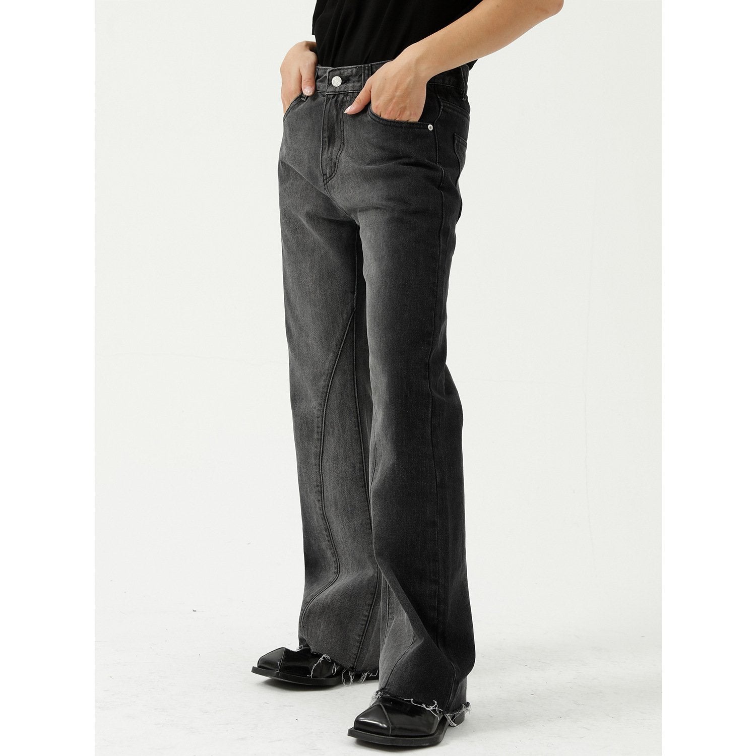 Men's Gradient Tie-Dye Micro Flare Jeans