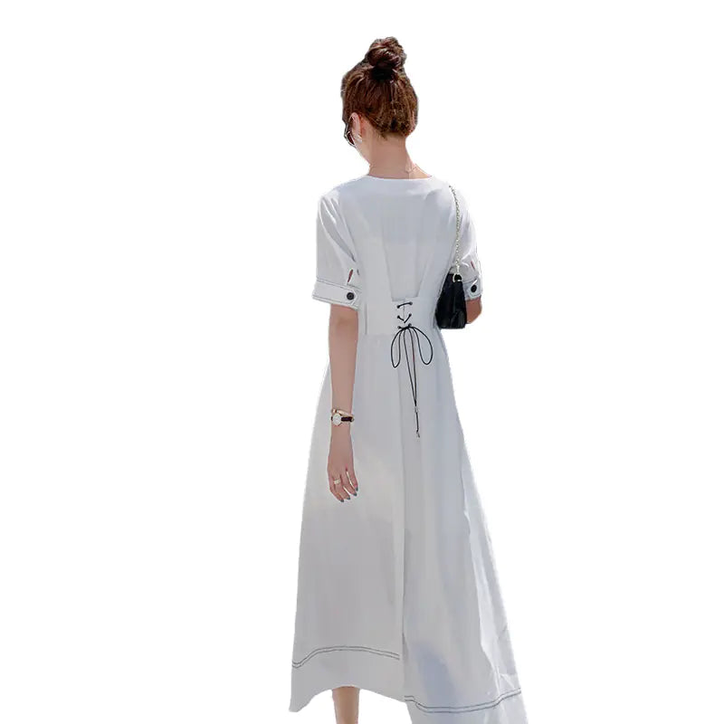 White Waist-Defining Fairy Dress - Summer 2020 Style