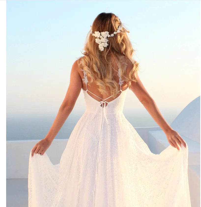 Backless Lace Sophistication