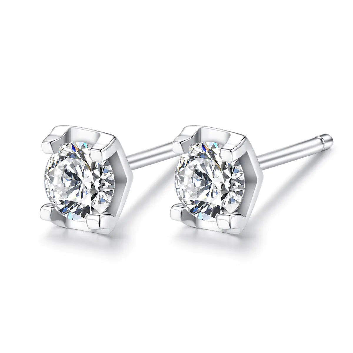 Sterling Silver Geometric Stud Earrings