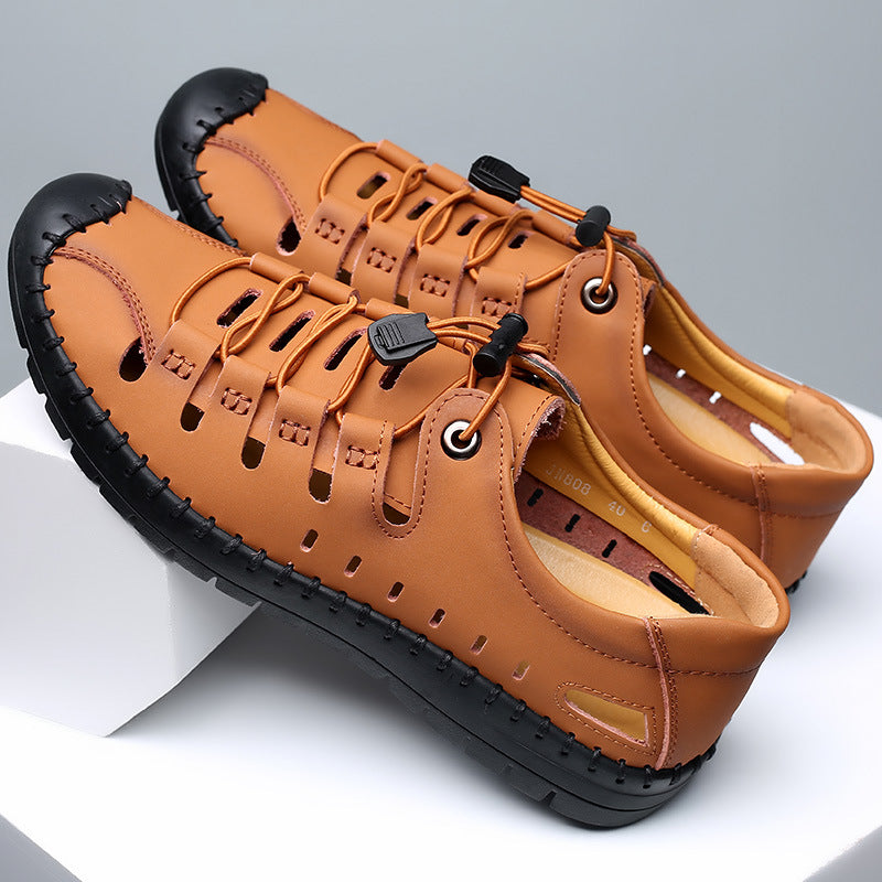 Leather Baotou Breathe