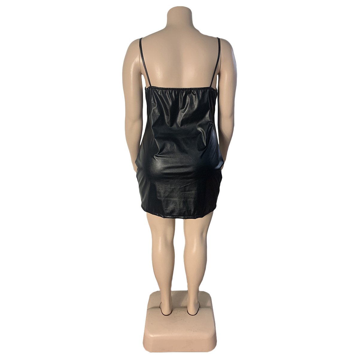 PU Leather Chain Dress Urban Edge