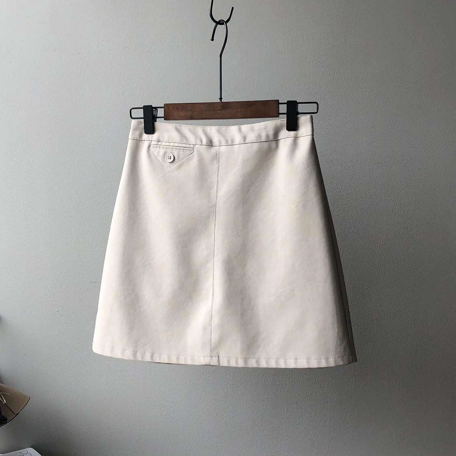 Frosted PU Leather Short Skirt for Women