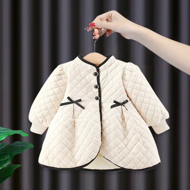 Korean Mid-length Padded Cardigan for Kids