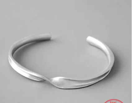 Twisted Texture Women's Silver Bracelet