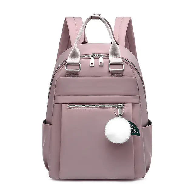 Women's Waterproof Nylon Travel Backpack - Oxford