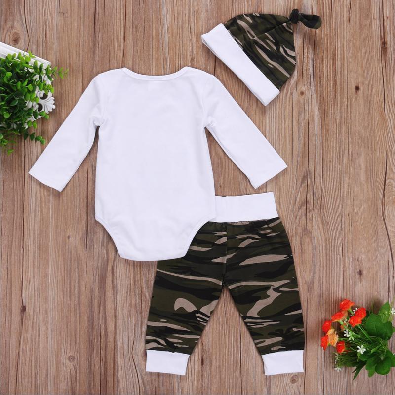 Three-Piece Baby Letter Print Ensemble