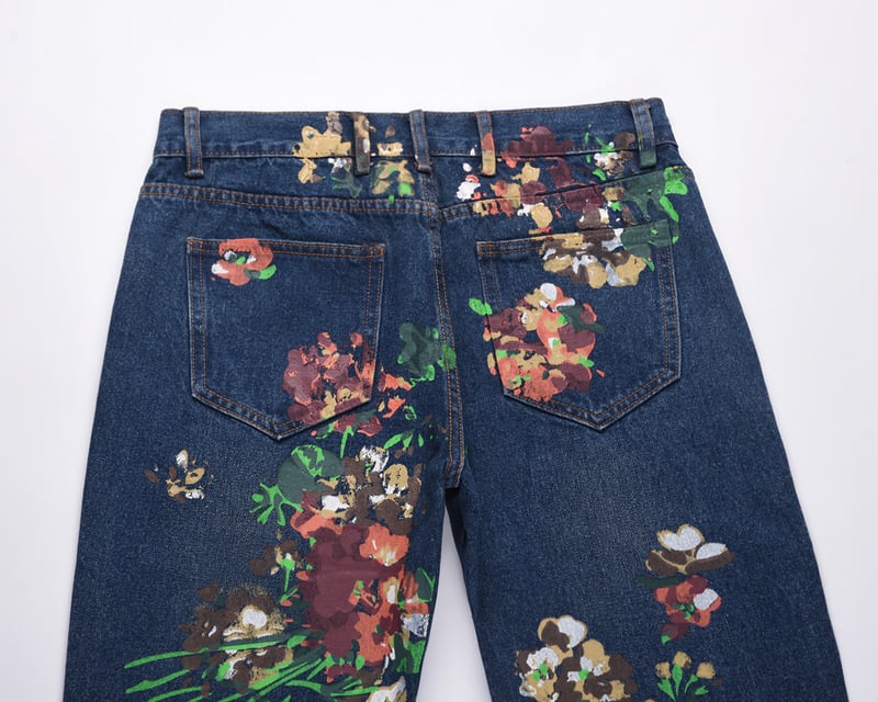 High Street Ink Splash Print Jeans