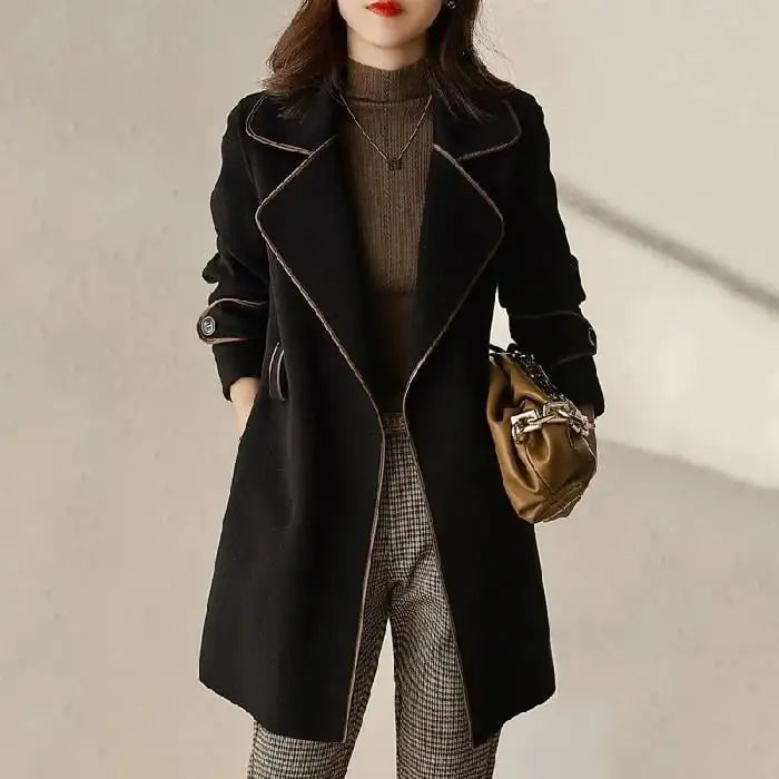 Hand-Tied Premium Woolen Overcoat