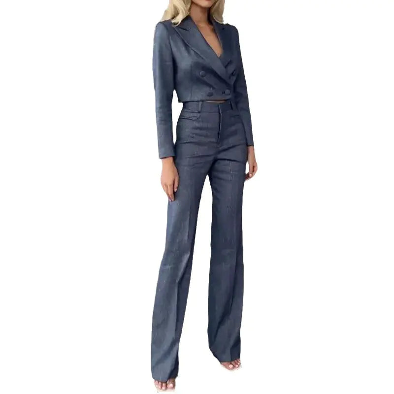 2023 Autumn Women's Solid Color Suit Set for Commuting