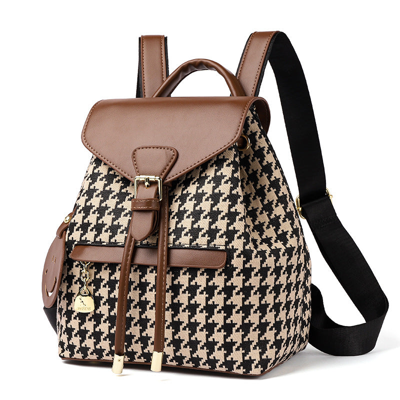 Pattern Cylindrical Travel Backpack