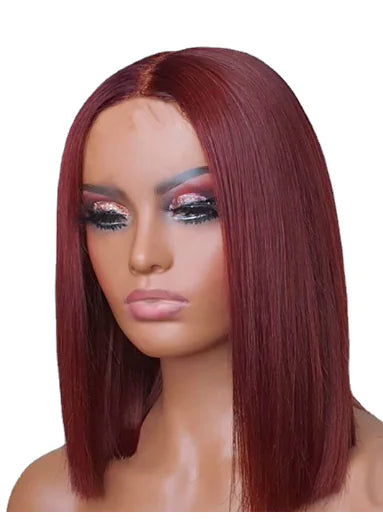 Water Wave Human Hair Glueless Lace Front Wig Cap