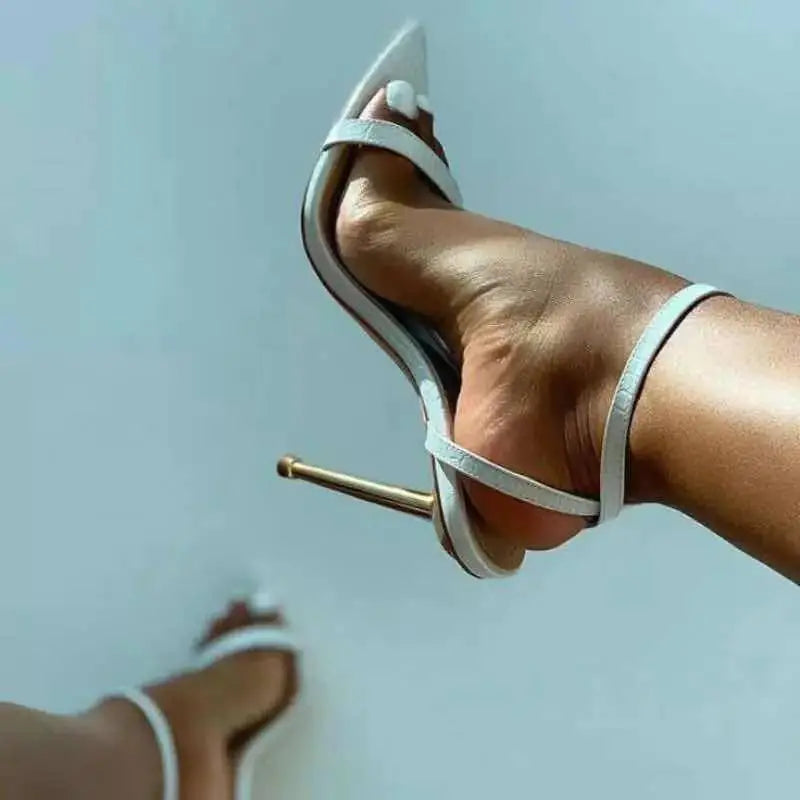 Pointed Toe Stiletto High Heel Sandals