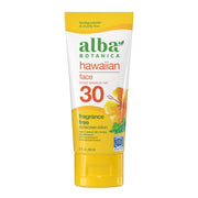 Alba Botanica SPF 30 Fragrance-Free Hawaiian Face Sunscreen Lotion