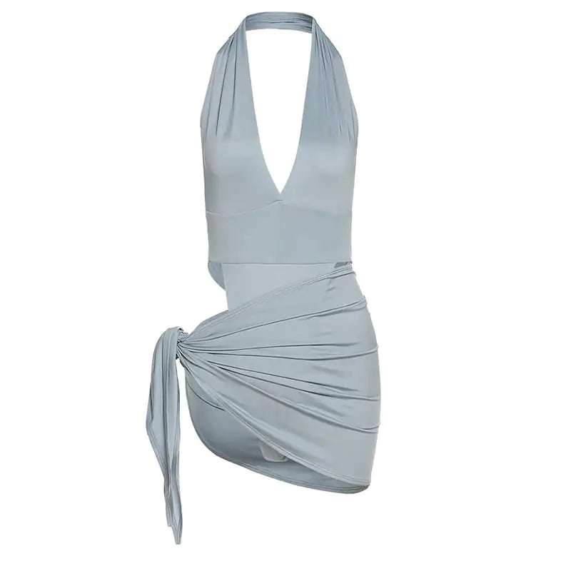 Summer V-Neck Halter Dress
